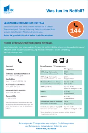 Was tun im Notfall?