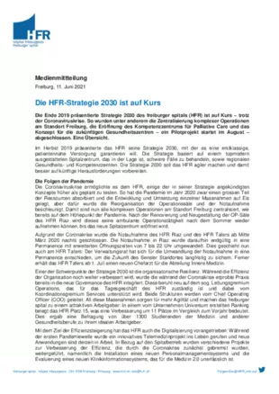 MM - Die HFR-Strategie 2030 ist auf Kurs