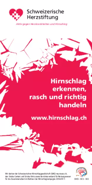 Hirnschlag erkennen, rasch und richtig handeln
