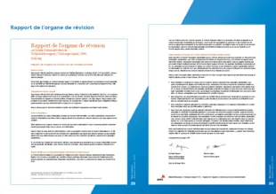 Rapport de l'organe de révision
