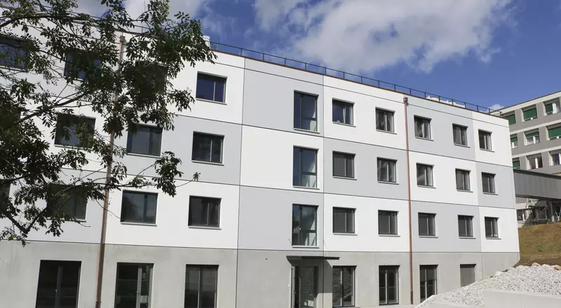 Le nouveau bâtiment destiné au master à côté de l'HFR Fribourg - Hôpital cantonal
