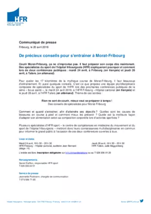 CP - De précieux conseils pour s'entraîner à Morat-Fribourg