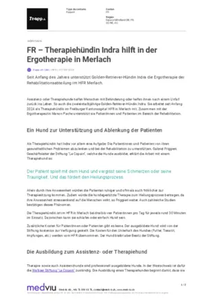 Frapp.ch_Therapiehündin Indra hilft in der Spital