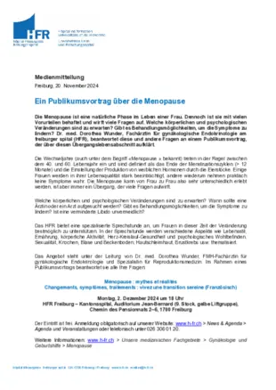 MM - Ein Publikumsvortrag über die Menopause