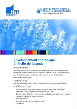 Enveloppement thoracique à l’huile de lavande
