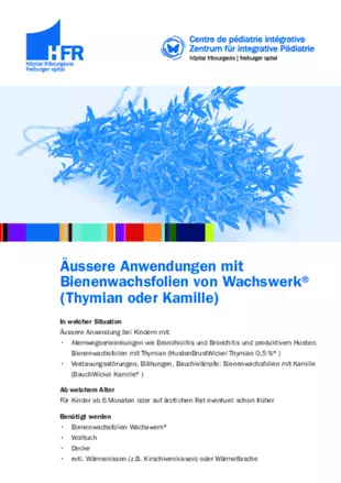 Äussere Anwendungen mit Bienenwachsfolien von Wachswerk® (Thymian oder Kamille)