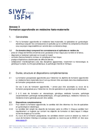 Formation approfondie en médecine foeto-maternelle